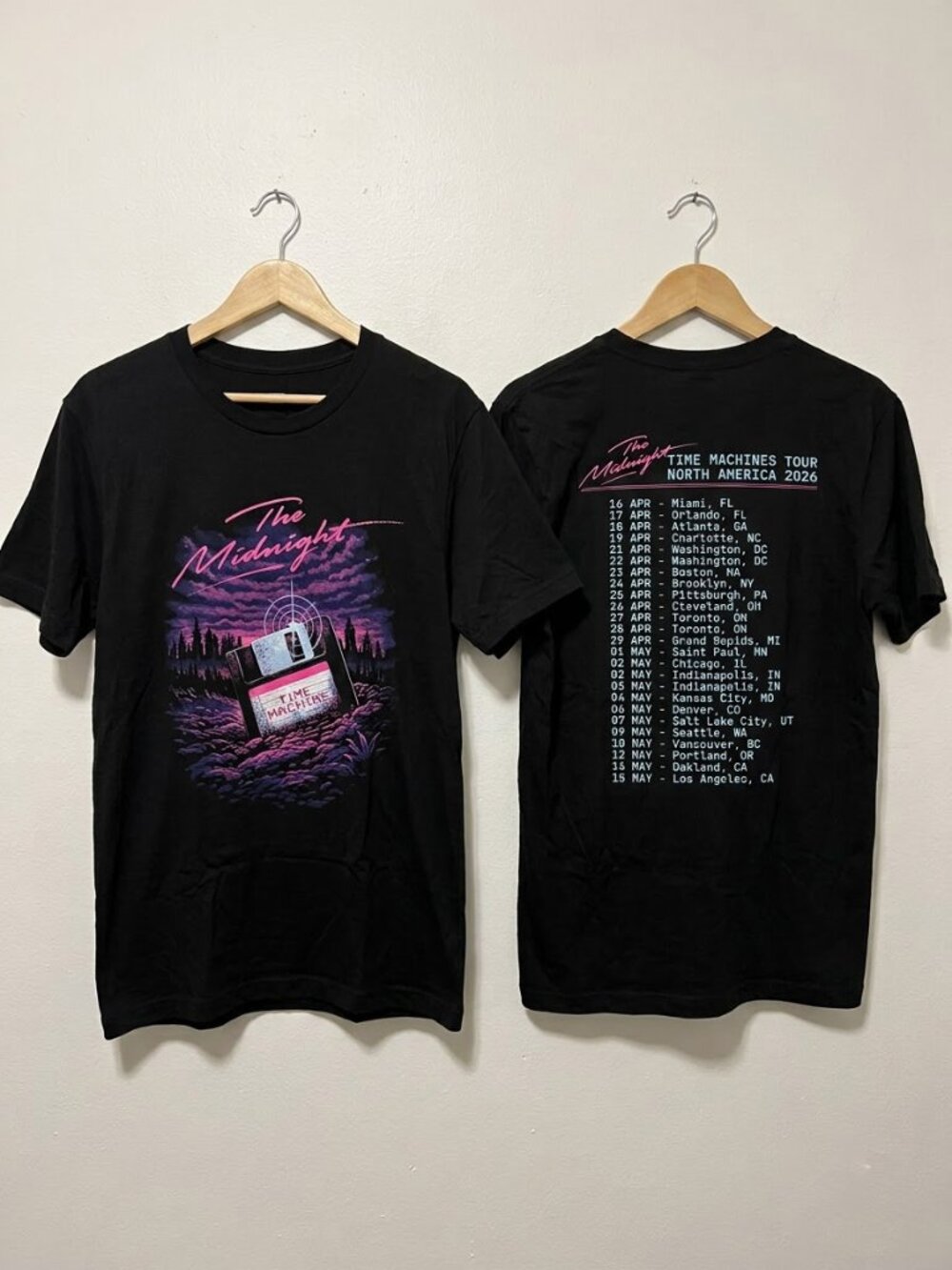 The Midnight Floppy Disk Tour North America Fall 2026 Reprint T-shirt